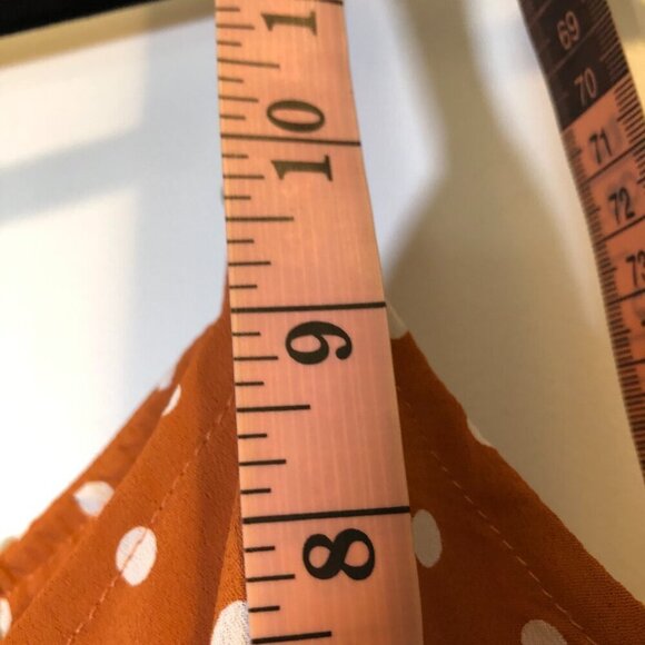 Flynn Skye Polka Dot Cleo Crop Top Rust/White Size XS EUC - Picture 8 of 11